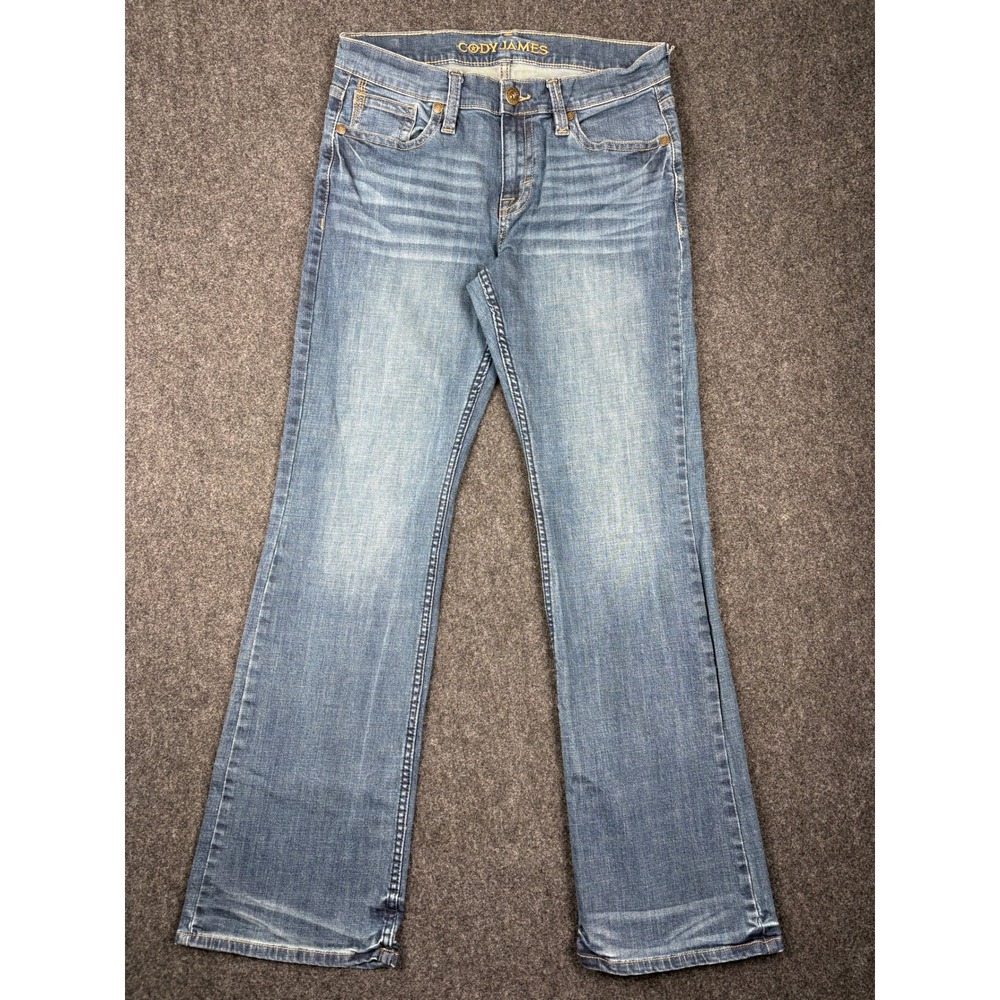 Cody James Mens 30x32 Medium Wash Bootcut Stretch Denim Western Jeans Fits 31x31